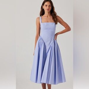 Aster the label Vinya Poplin Drop Waist Dress